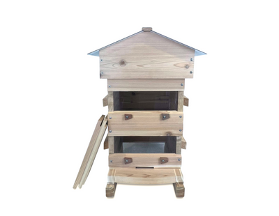 Full Warre Hive - 2 Boxes w/ Windows, Composite Roof, Quilt Box, Base, and Feet